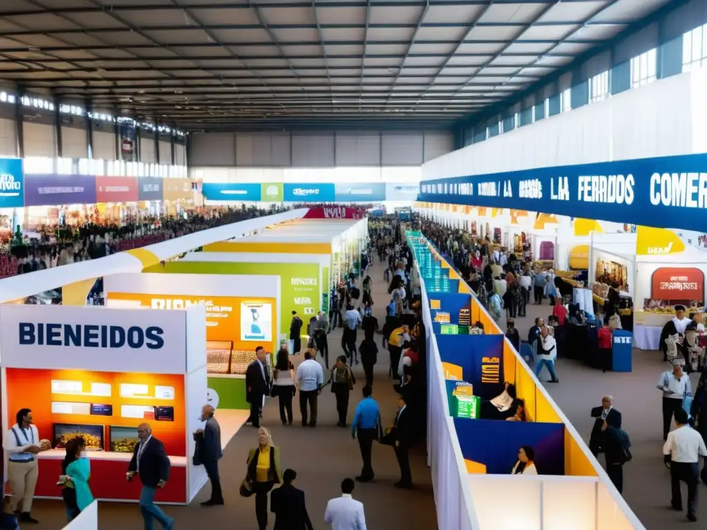 Vibrante organización de ferias y exposiciones en Uruguay, bajo el letrero de 'Bienvenidos' en la ajetreada Feria Anual de Comercio de Montevideo