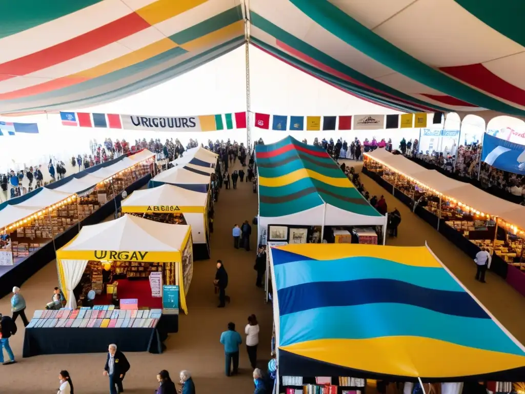 Vibrante imagen de los Eventos literarios Uruguay 2022, capturando la alegría de la literatura y la unión comunitaria bajo un cielo azul