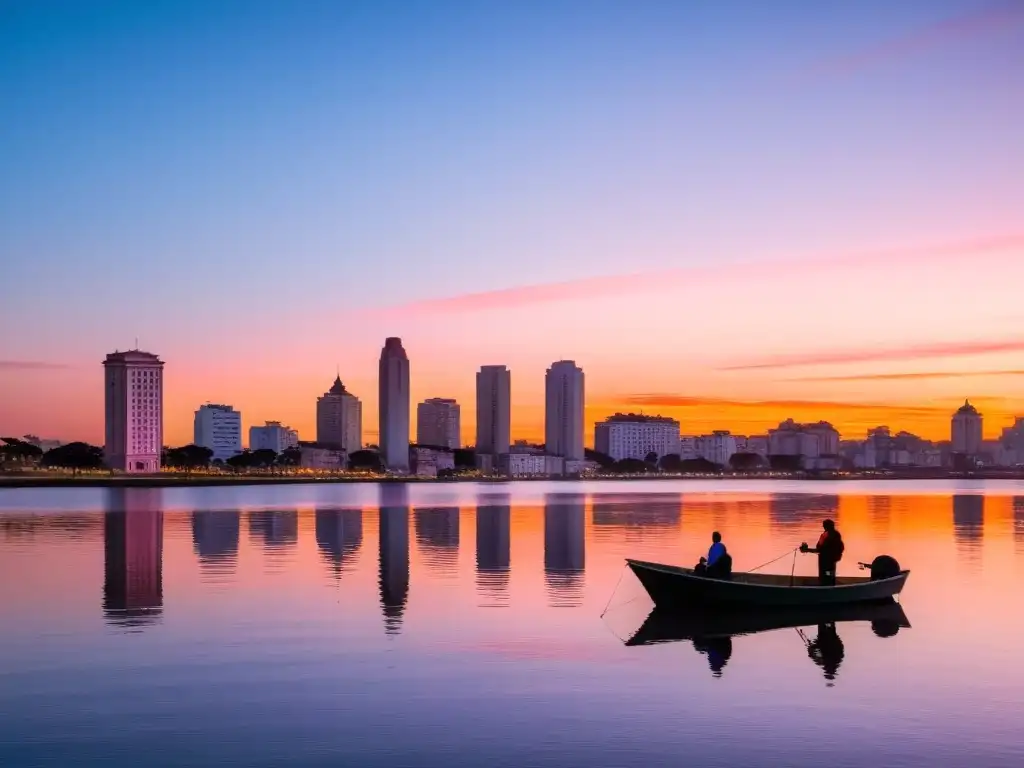 Fotografiando la vida diaria en Uruguay, capturando el amanecer en Montevideo, donde lo antiguo y lo moderno se fusionan con armonía