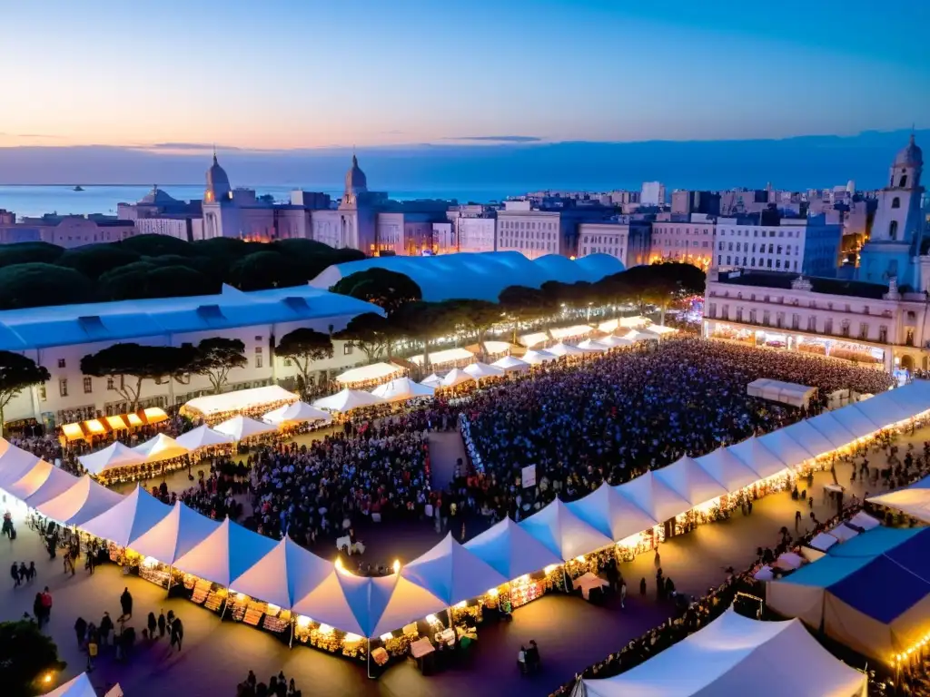 Vista impresionante de la feria literaria en Montevideo, Uruguay