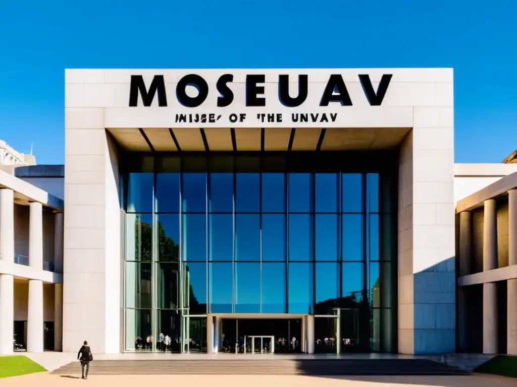 Vista impresionante del Museo MNAV, joya de la arquitectura y cuna del arte contemporáneo uruguayo, rodeado de naturaleza