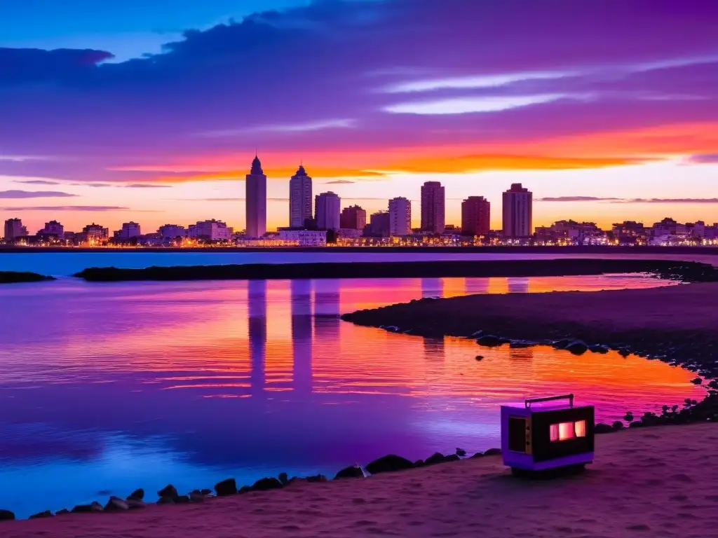 Vista panorámica de Montevideo al atardecer, proyecto de cine uruguayo éxitos belleza cultura en escena