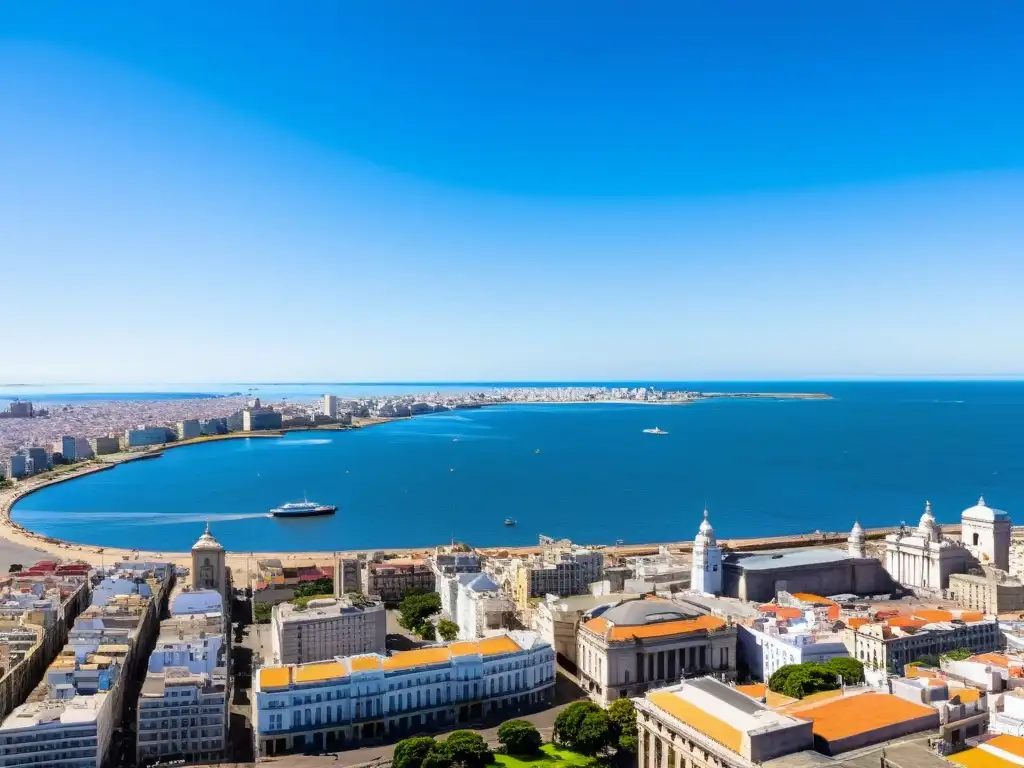 Vista panorámica de Montevideo desde el Palacio Salvo, reflejando la belleza cultura Uruguay en un viaje fascinante entre historia y modernidad