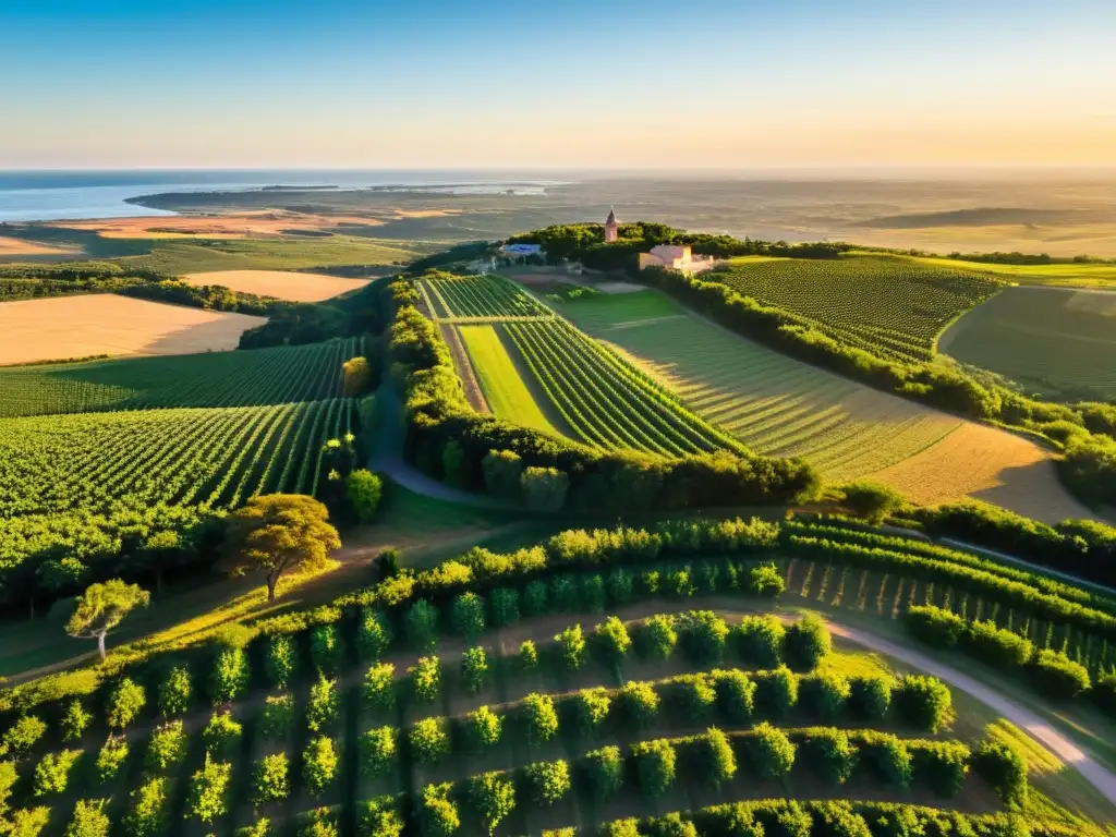 Vista panorámica de los secretos del clima en Uruguay: viñedos dorados, vibrante Montevideo y serenas praderas invernales