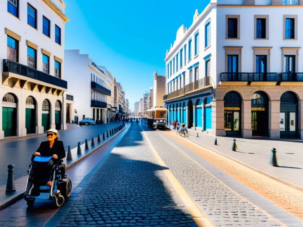 Vista panorámica de Montevideo, Uruguay, vibrante y accesible para todos, destacando la accesibilidad turística en Uruguay