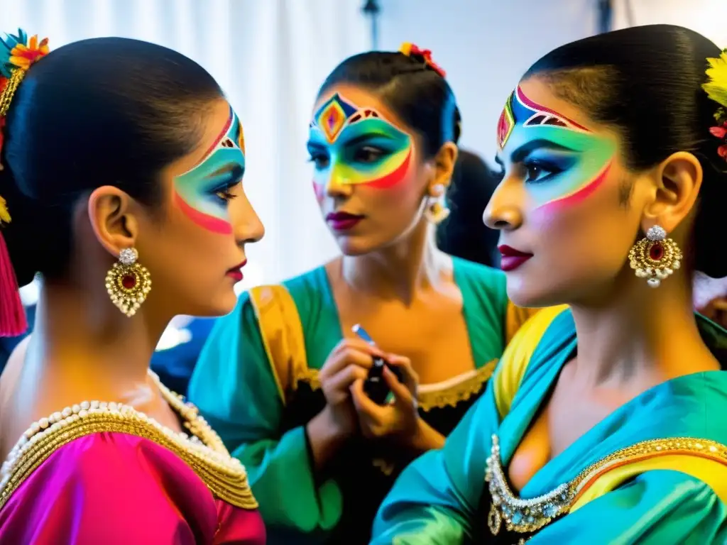 Vistazo al backstage de los eventos de danza prestigiosos en Uruguay, rostros pintados, costuras finales y expectación palpable