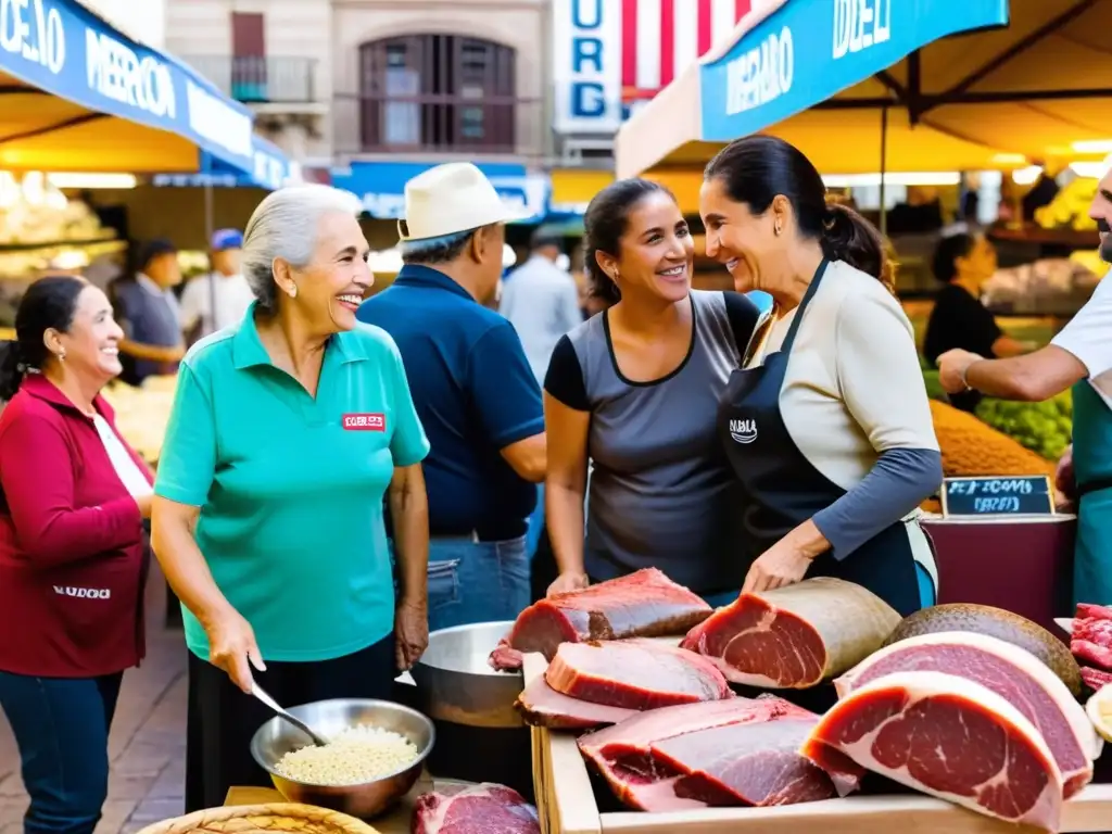 Voluntariado en el turismo uruguayo: diversidad y entusiasmo en una tarde dorada en el vibrante Mercado del Puerto, Montevideo